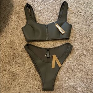 NWT Skims grey scuba bikini